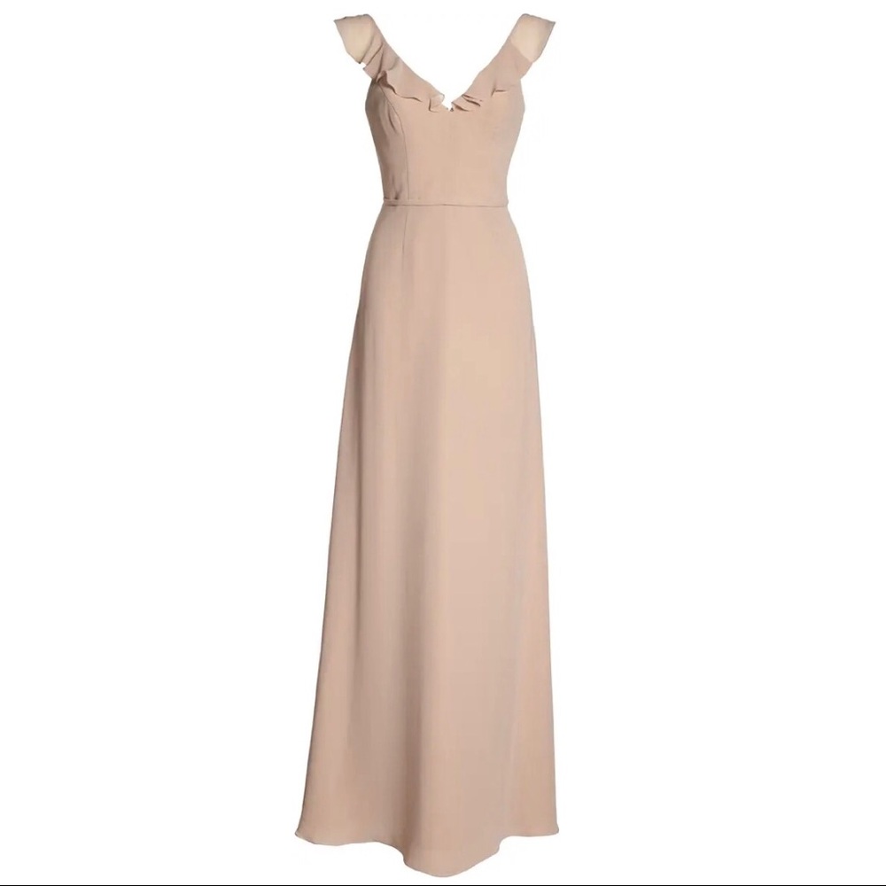 MONIQUE LHUILLIER BRIDESMAIDS Keira Backless Gown - Picture 5 of 12